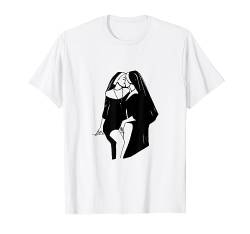 provokantes T-Shirt, Nonnen küssen sich Manga Hoodie Anime T-Shirt von Tshirt Shirt T-Shirt Pullover Hoodie Sweater Style