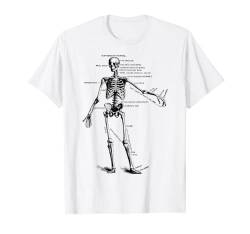 Menschliches Skelett Anatomie Zeichnung Diagramm T-Shirt T-Shirt von TshirtDesigns