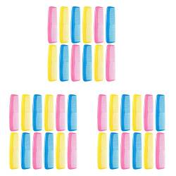 TsoLay 36 Teiliges Buntes Haar Kämm Set für Kinder, Frauen, Männer, Bunter Kunststoff, Frisier Kamm (Rosa, Gelb, Blau) von TsoLay