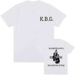 Anime Hajime No Ippo T-Shirt Lustiges T-Shirt Manga Kamagowa Boxing Gym Baumwolle T-Shirt Hip Hop Männer T-Shirts Sommer Tops color4,S von Tubaxing