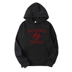 Tubaxing Young Royals Hillerska Skolan Hoodie Unisex Sweatshirt Grafik Kapuzenpullover Langarm Pullover Freizeit Sportbekleidung Black,M von Tubaxing