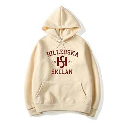 Tubaxing Young Royals Hillerska Skolan Hoodie Unisex Sweatshirt Grafik Kapuzenpullover Langarm Pullover Freizeit Sportbekleidung Khaki,S von Tubaxing