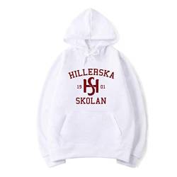 Tubaxing Young Royals Hillerska Skolan Hoodie Unisex Sweatshirt Grafik Kapuzenpullover Langarm Pullover Freizeit Sportbekleidung White,S von Tubaxing