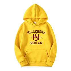 Tubaxing Young Royals Hillerska Skolan Hoodie Unisex Sweatshirt Grafik Kapuzenpullover Langarm Pullover Freizeit Sportbekleidung Yellow,XXL von Tubaxing