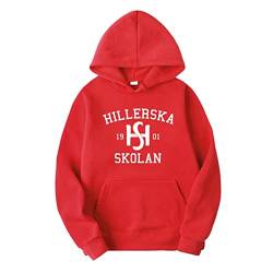 Tubaxing Young Royals Hillerska Skolan Hoodie Unisex Sweatshirt Grafik Kapuzenpullover Langarm Pullover Freizeit Sportbekleidung red,XS von Tubaxing