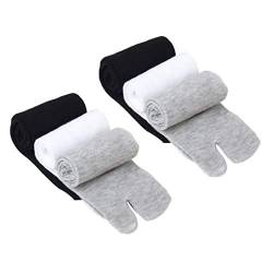 Tubayia 3 Paar Baumwolle Crew Socken 2 Finger Socken Zehensocken für Männer und Frauen von Tubayia