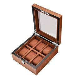 Tubayia Holz Uhrenbox Uhrenschatulle Uhr Display Box Aufbewahrungsbox Schmuck Uhren Organizer (10 Slots) von Tubayia