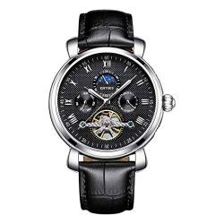 Tubayia Lederuhr Uhren Armbanduhren Für Damen Herren Automatische Mechanische Armbanduhr von Tubayia