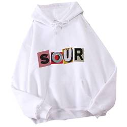 2022 Olivia Rodrigo Übergroße Hoodies Sour Good-4-U Print Hip Hop Sweatshirt Trainingsanzug Cosplay für Frauen Casual Pullover von Tuboshu