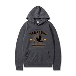 Cartoon Haikyuu Herren Hoodies Lustige japanische Anime Streetwear Harajuku Karasuno High School Grafik Sweatshirts Männer Frauen Tops von Tuboshu