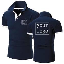 Passen Sie Ihr Eigenes Design An T-Shirt mit Foto/Logo/Text Druck, Atmungsaktives Sommer Sport Poloshirt Personalisierbar Kurzärmelig Klassisches T-Shirt für Herren und Damen color3,M von Tuboshu