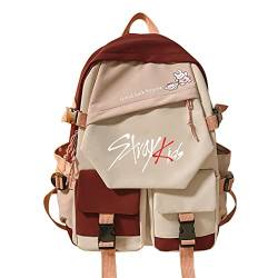 Stray Kids Rucksack Cosplay Unisex Studenten Schultasche Cartoon Laptop Reiserucksack Outdoor Fashion Teens Geschenke color2,43 * 30 * 14CM von Tuboshu