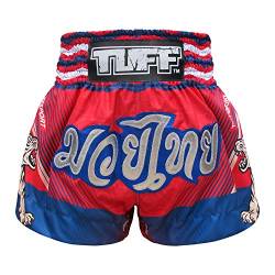 Tuff Sport Boxen Muay Thai Shorts Tiger Kick Martial Arts Training Gym Kleidung Trunks, Pink Double Tigers, Mittel von Tuff Sport