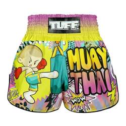 Tuff Sport Muay Thai Boxshorts Retro Styles Classic Slim Cut MMA Kickboxen Workout Set Kleidung Training, Tuf-rms105-mtc, Large von Tuff Sport