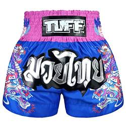 Tuff Sport Muay Thai Shorts Boxshorts Traditionelle Stile Workout Shorts MMA Kickboxen Kleidung, Tuf-ms686-blu, XX-Large von Tuff Sport