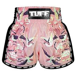 Tuff Sport Retro Muay Thai Shorts Boxen Shorts Classic Slim Cut MMA Kickboxen Workout Set Kleidung Training, Tuf-msc123-pnk, Mittel von Tuff Sport