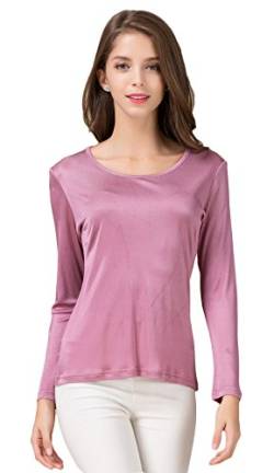 Frauen T-Shirt Rundhals Casual Knit Fabric Tops Walk Outside Rubber Rot M von Tulpen