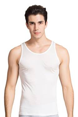 Herren Maulbeerseide Unterhemd Stretch Oberteil Darunter Vest Weiss L von Tulpen