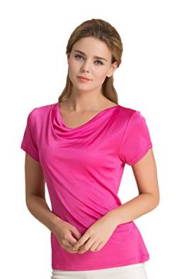 Tulpen Damen Maulbeerseide Darunter Bluse Fruehjahr Sommer Pink L von Tulpen