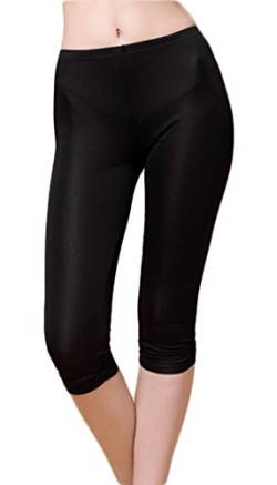 Tulpen Frauen 100% Seide Capri Hosen Sanfte Komfortable Slim Leggings Schwarz M von Tulpen