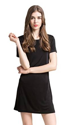 Tulpen Silk Nightdress Pajamas Sleepwear Homewear Schwarz XL von Tulpen