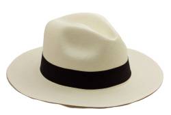Tumi echter Hand gewebt Fedora Panama Hat – rollbar, Schwarz von Tumi Latin American Crafts
