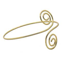Tumundo Armreif Arm-Band Armspange Oberarmreif Spange Zart Armreifen Silbern Golden Bangle Spiralen Accessoires Vintage, Farbe:Modell 2 - golden von Tumundo