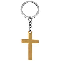 Tumundo Schlüssel-Anhänger Kreuz Kruzifix Gebetskette Schlüsselring Autoschlüssel Accessoire Silbern mit Etui Box, Variante_:Variante 5 von Tumundo