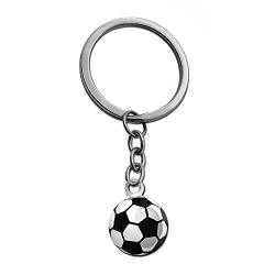 Tumundo Schlüssel-Anhänger Schlüsselring Autoschlüssel Schlüsselbund Fußball WM EM Ball Sport Edelstahl, Variante:silbern von Tumundo