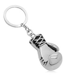 Tumundo Set von 3 Stk / 1 Stk Schlüsselanhänger Schlüsselring Anhänger Boxhandschuh Boxen Sport Silbern Stahl Schlüssel, Farbe:silberfarben - groß von Tumundo
