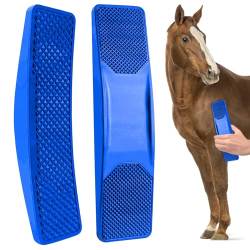 Tuofang 6-in-1 Pferdebürste, Massagekamm für Pferde, Pferdebürsten zur Reinigung, Multifunktionale Horse Grooming Brush, Bürsten Pferde Wurzelbürste (Blau) von Tuofang