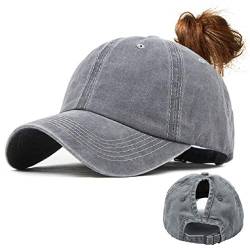 Tuopuda Baseball Cap Damen Schachtelhalm Kappe Retro Ponytail Cap Vintage Basecap Pferdeschwanz Outdoor Baseball Kappen Sports Freizeit Einstellbare Baseballmütze Sonnenhut Schirmmütze von Tuopuda