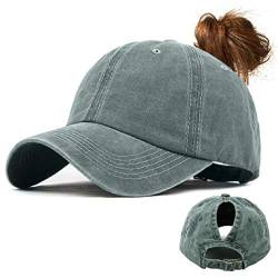 Tuopuda Baseball Cap Damen Schachtelhalm Kappe Retro Ponytail Cap Vintage Basecap Pferdeschwanz Outdoor Baseball Kappen Sports Freizeit Einstellbare Baseballmütze Sonnenhut Schirmmütze von Tuopuda