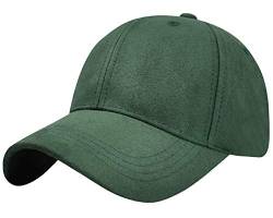 Tuopuda Baseball Cap Herren Damen Sport Kappe 6-Panel Unisex Basecap Outdoor Retro Mütze Reine Farbe Baseboard Baseballkappe Verstellbar einfarbige Baseballmütz Basecap Sommer Trucker Hut, Dunkelgrün von Tuopuda