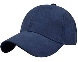 Tuopuda Baseball Cap Herren Damen Sport Kappe 6-Panel Unisex Basecap Outdoor Retro Mütze Reine Farbe Baseboard Baseballkappe Verstellbar einfarbige Baseballmütz Basecap Sommer Trucker Hut, Navy von Tuopuda