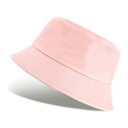 Tuopuda Fischerhüte Bucket Hat Unisex Sonnenhut Baumwolle Buckethut Faltbar Fischerhut Anglerhut Sommer 56-58cm, Rosa-B von Tuopuda