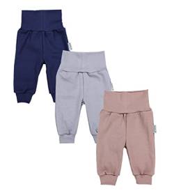 TupTam Baby Jungen Hose Jogginghose mit Breitem Bund 3er Pack, Farbe: Farbenmix 1, Größe: 62 von TupTam