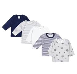 TupTam Baby Jungen Langarmshirt Gestreift 5er Set, Farbe: Mehrfarbig 6, Größe: 104 von TupTam