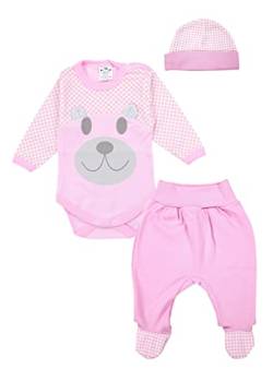 TupTam Baby Kleidung Set Body Strampelhose Mütze Bekleidungsset Jungen Mädchen, Farbe: Rosa, Größe: 56 von TupTam