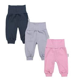 TupTam Baby Mädchen Hose Jogginghose Freizeithose 3er Pack, Farbe: Farbenmix 1, Größe: 68 von TupTam