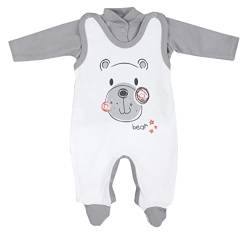 TupTam Baby Mädchen Jungen Strampler mit Langarmshirt Aufdruck Spruch 2 teilig, Farbe: Bärchen, Größe: 56 von TupTam