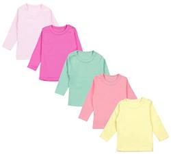 TupTam Baby Mädchen Langarmshirt Sterne 5er Pack, Farbe: Farbenmix 6, Größe: 98 von TupTam