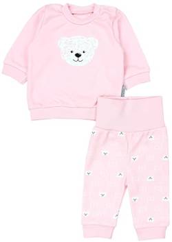 TupTam Baby Mädchen Outfit Langarmshirt mit Print Spruch Babyhose Babykleidung 2teilig, Farbe: Bärchen Rosa Weiß Apricot, Größe: 68 von TupTam