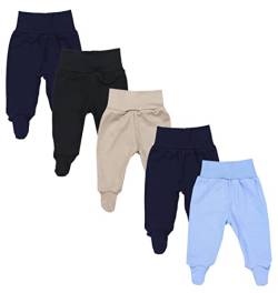 TupTam Baby Unisex Hose mit Fuß Bunte 5er Pack, Farbe: Junge 8, Größe: 80 von TupTam