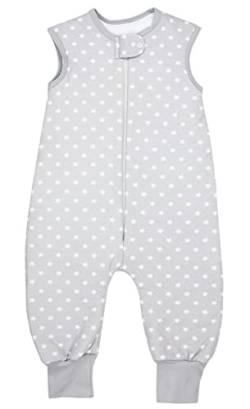 TupTam Baby Winter Schlafsack mit Füßen OEKO-TEX zertifizierten Materialien 2,5 TOG Unisex, Farbe: Sternchen Grau/Weiß, Größe: 104-110 von TupTam