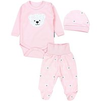 TupTam Erstausstattungspaket Baby Mädchen Jungen Bekleidungsset Langarmbody Hose Mütze mit Spruch von TupTam