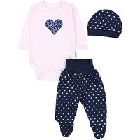 TupTam Erstausstattungspaket Baby Mädchen Jungen Bekleidungsset Langarmbody Hose Mütze mit Spruch von TupTam