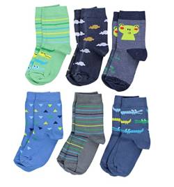 TupTam Kinder Socken Bunt Gemustert 6er Pack für Mädchen und Jungen, Farbe: Junge 10, Socken Größe: 27-30 von TupTam