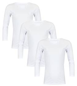 TupTam Kinder Unisex Unterhemd Langarm 3er Pack, Farbe: Weiß, Größe: 116 von TupTam