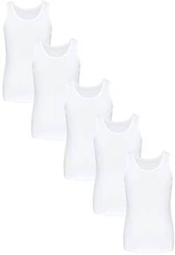 TupTam Mädchen Baumwolle Unterhemd 5er Pack Tank Top Ärmellos Kinder, Farbe: Weiß, Größe: 158-164 von TupTam